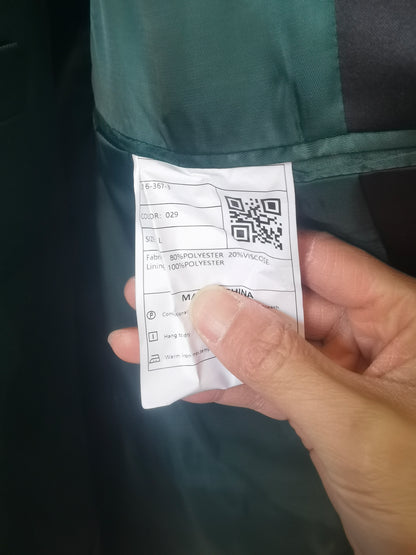 Men's Suit Regular Fit Wide Velvet Blazer Jacketsize L