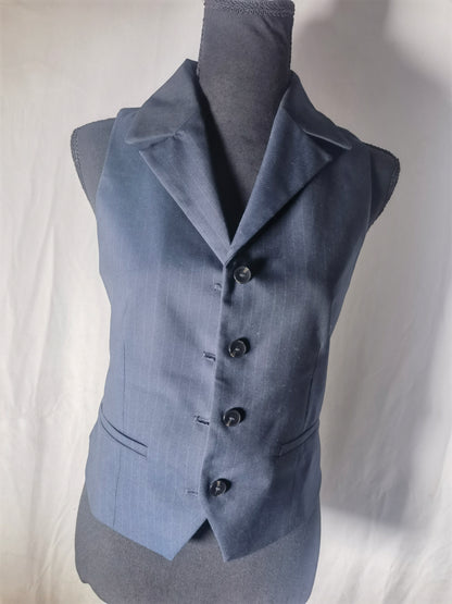 FITTED PINSTRIPE VEST size S