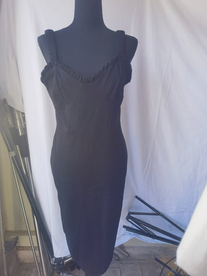 Women's black suspender skirt size M