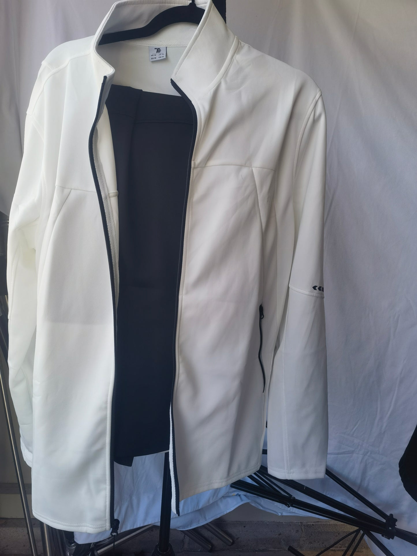 Women's white tracksuit, black trousers size m