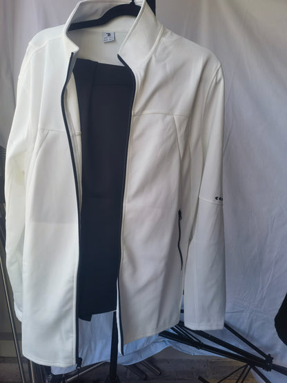 Women's white tracksuit, black trousers size m