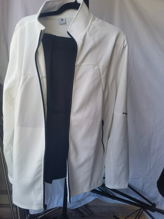 Women's white tracksuit, black trousers size m