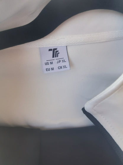 Women's white tracksuit, black trousers size m