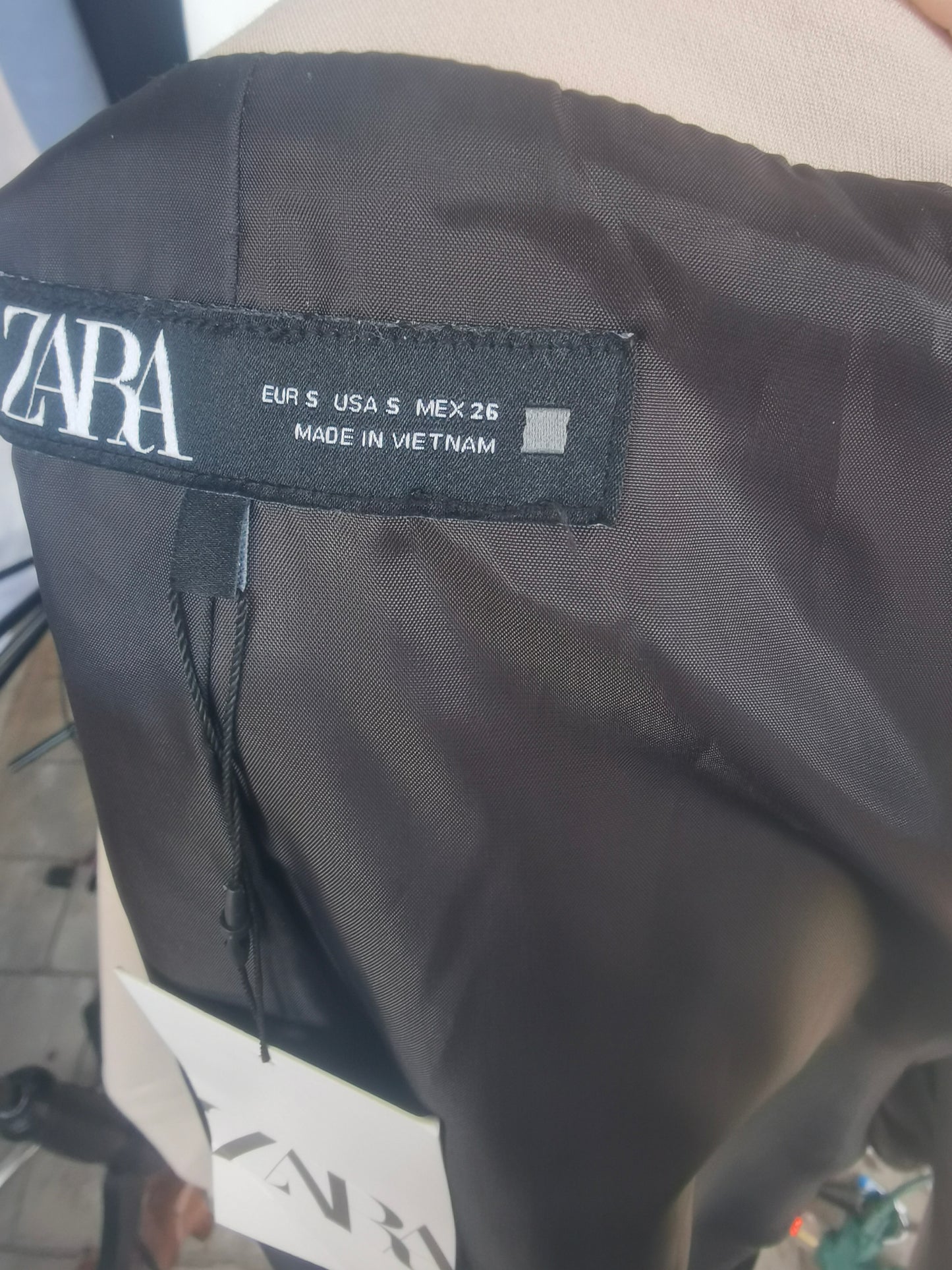 DOUBLE BREASTED SHOULDER PAD BLAZER size S