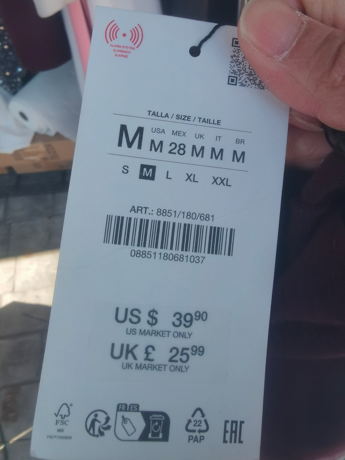 Women's long-sleeved top red size M