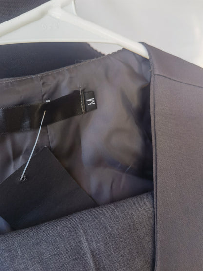 HISDERN Men's Suit Vest Plaid Dress Vest for Men Slim Fit Formal Business Waistcoat Tuxedo V-Ncek Solid Vest for Wedding size M