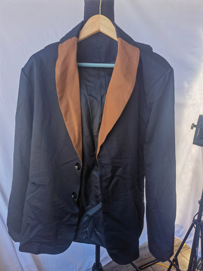 M/Black/Brown Switching Corduroy Coverall Size M