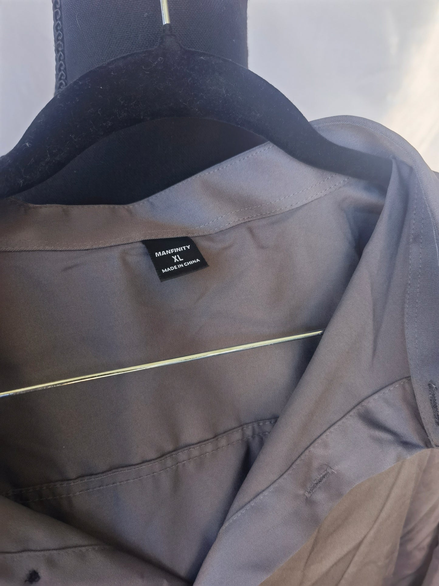 Long Sleeve Shirts for Men Solid Color Casual Button Up Shirt Men size XL