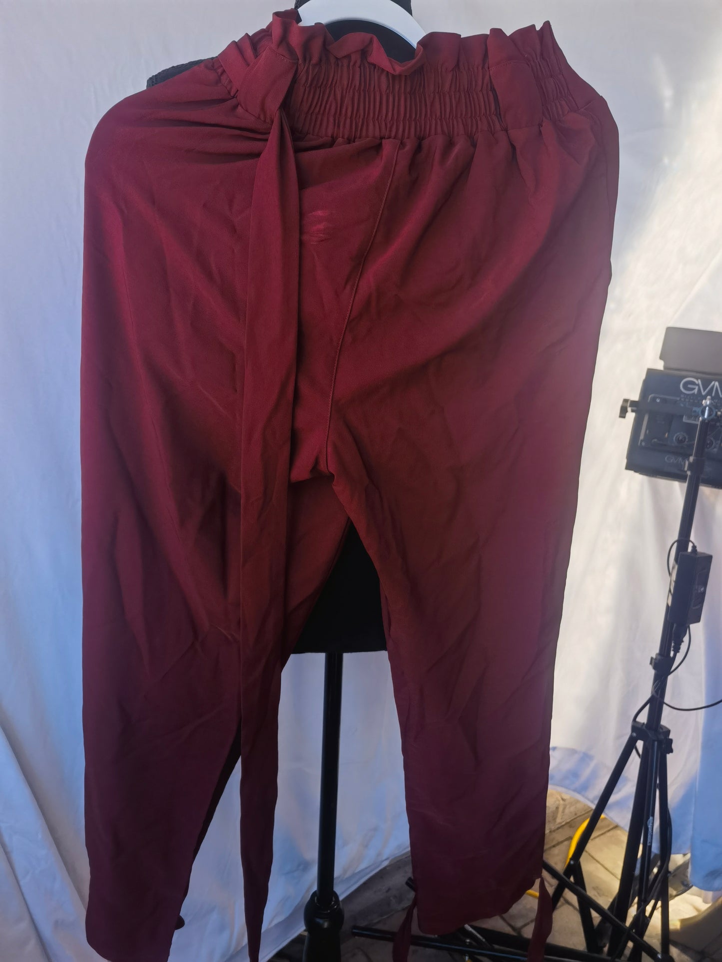 HuiSiFang Women Stacked Pants Fleece Sweatpants Thicked Warm Jogging Casual Ruched Workout Active Jogger Pants size S