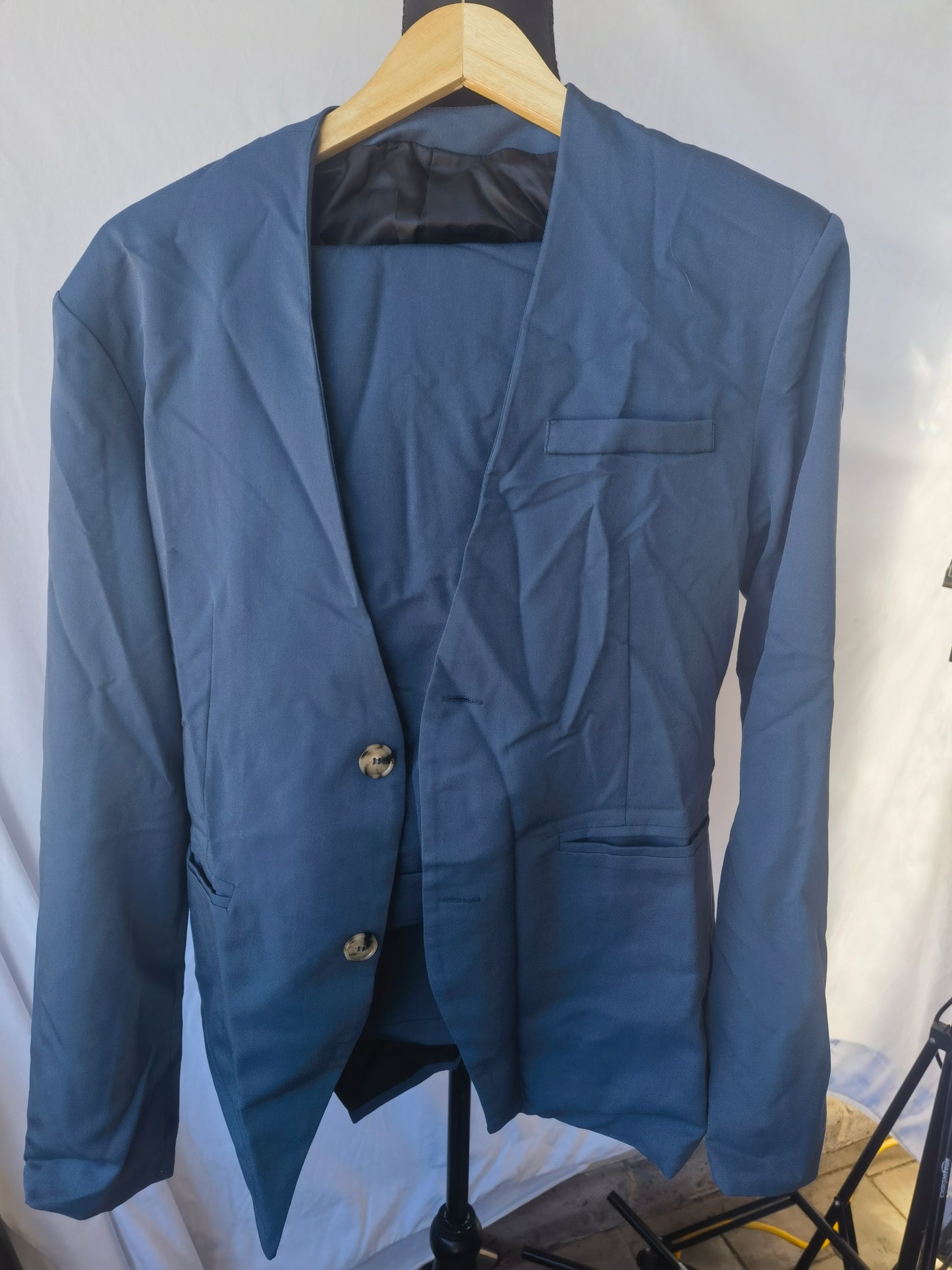 Men Blazer Business Casual Solid Color Suit Jacketsize M