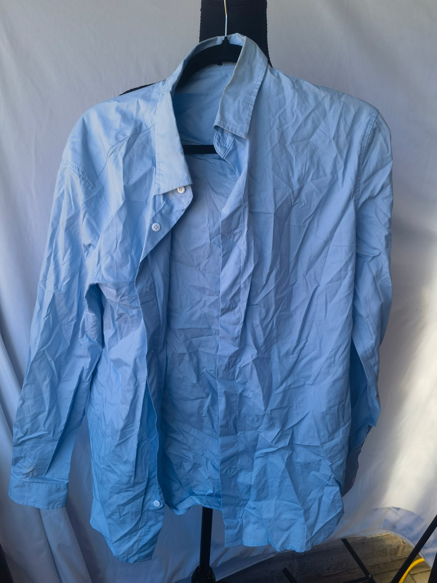 Mens Dress Shirts Long Sleeve, Mens Button Up Shirts Long Sleeve, Solid Business Mens Button Down Shirt size L