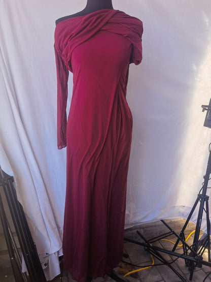 heyheyshine Women's Long Sleeve Turtleneck Maxi Dress Casual Long Dress Hollow Tie Waist Bodycon Dress Size L