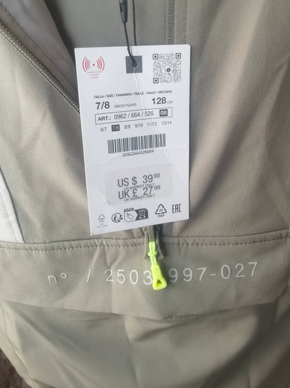 Children's clothing tops off-white, pants size 128cm/7-8 years old TECHNICAL SWEATSHIRT WITH ZIPPER  size7/8