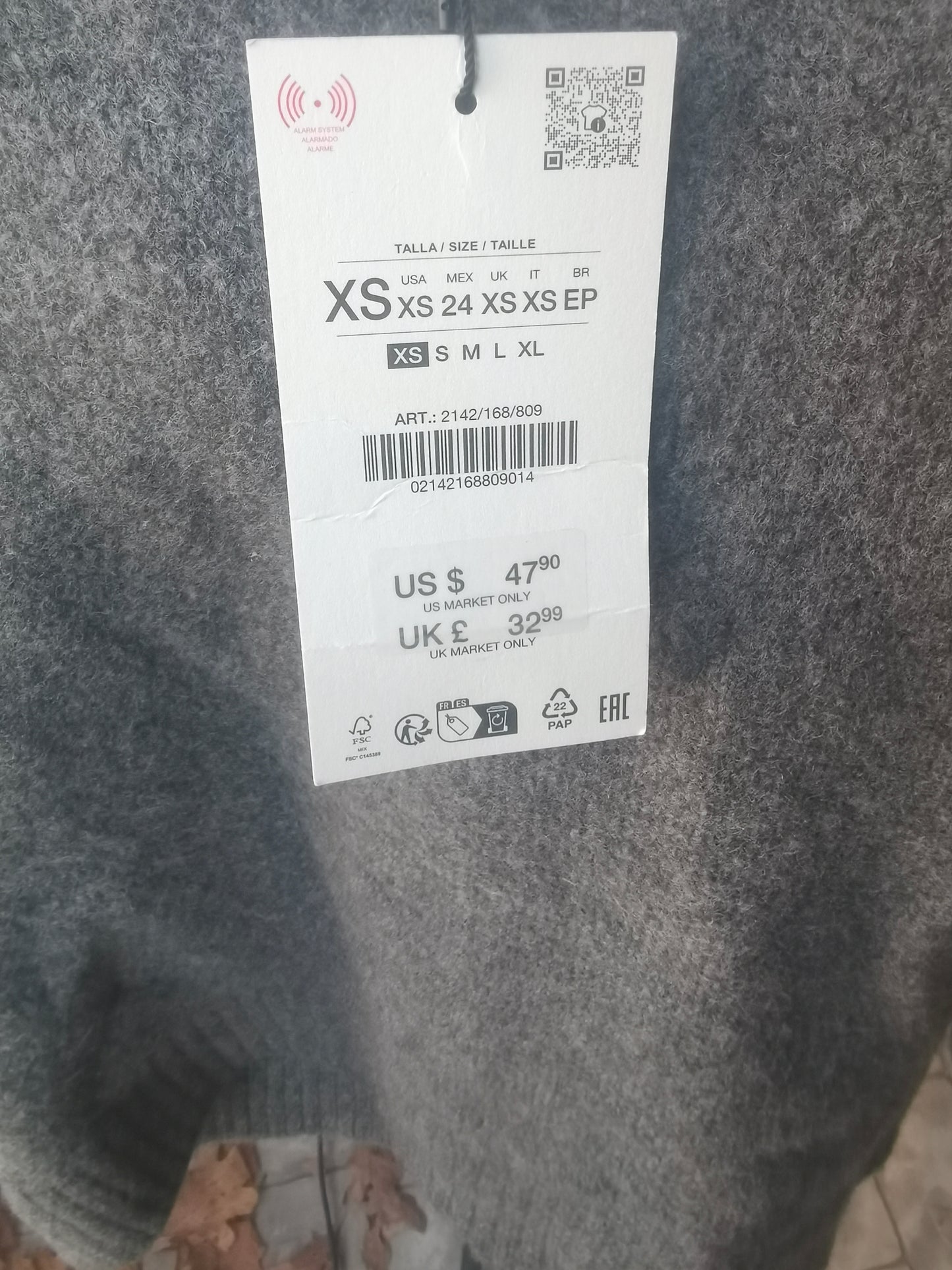 BASIC SOFT KNIT SWEATER Size XS