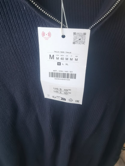 PURL KNIT ZIPPER POLO SHIRT blue size M