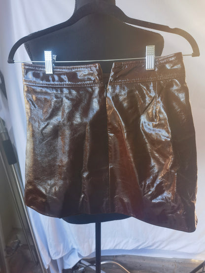 100% LEATHER SHORT SKIRT ZW COLLECTION Size No