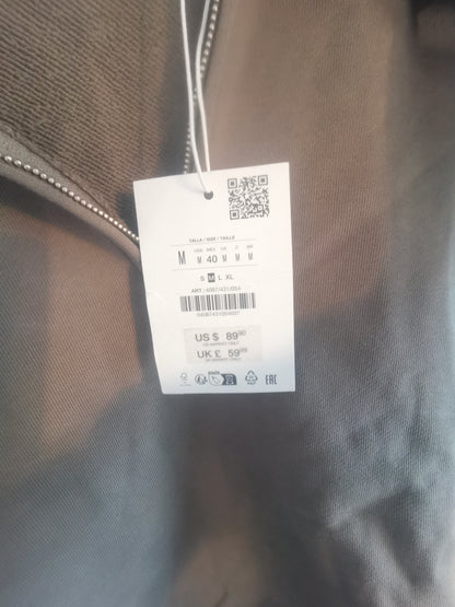 ZIPPERED COLLAR HEAVY WEIGHT SWEATSHIRT Size M