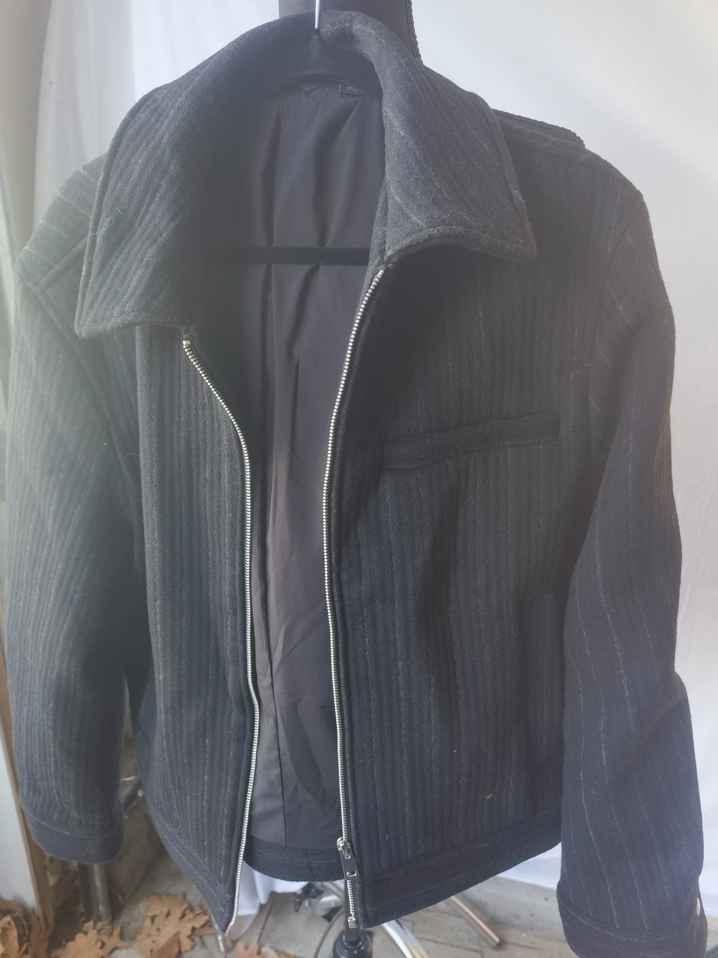 WOOL BLEND STRIPED JACKET size M