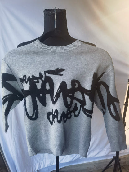 Children's grey letter print sweater size 6/7 years old