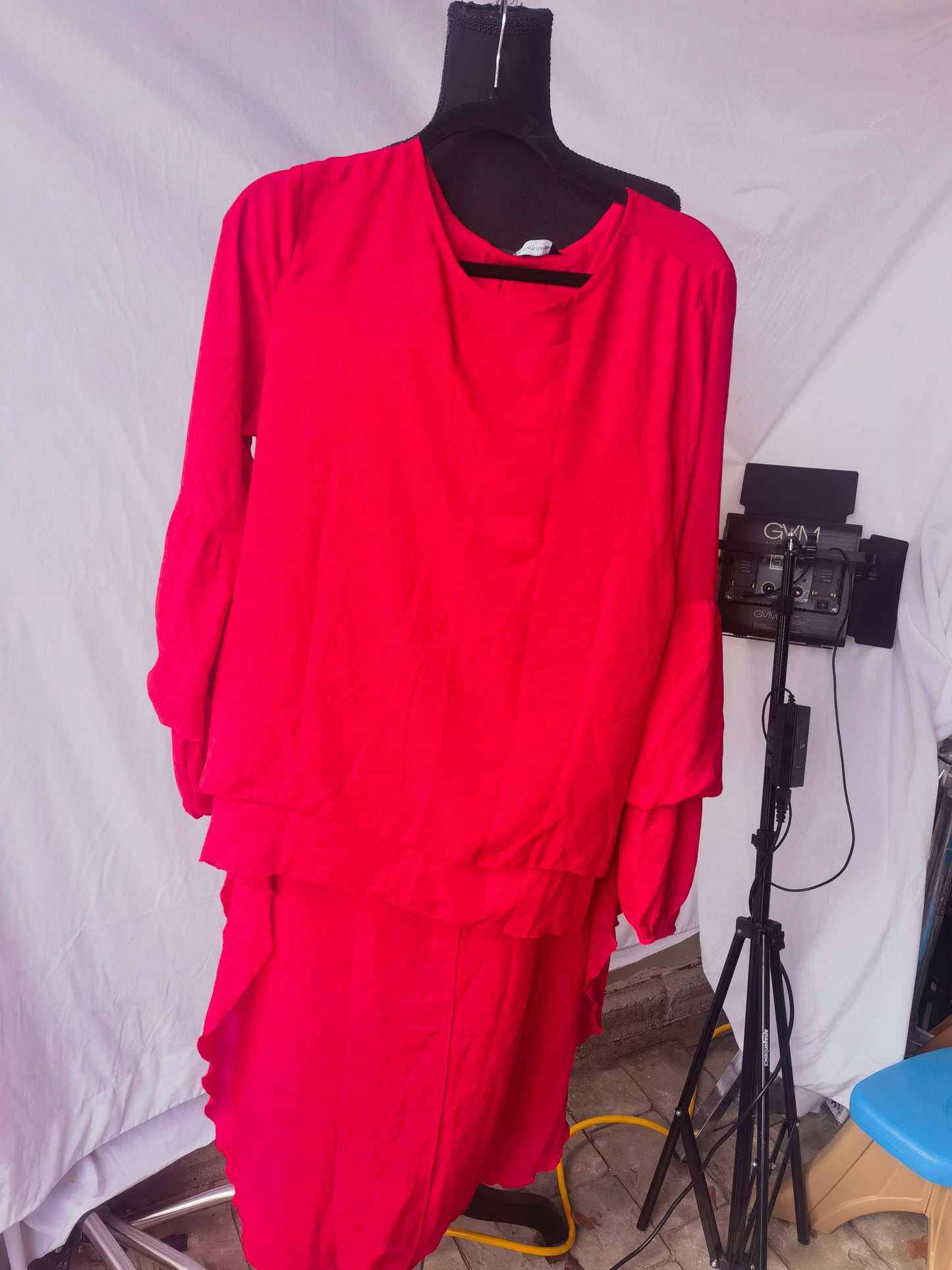 Elegant Flowing Blouse | Long Sleeve Formal Tunic | Modest Party Wear size L