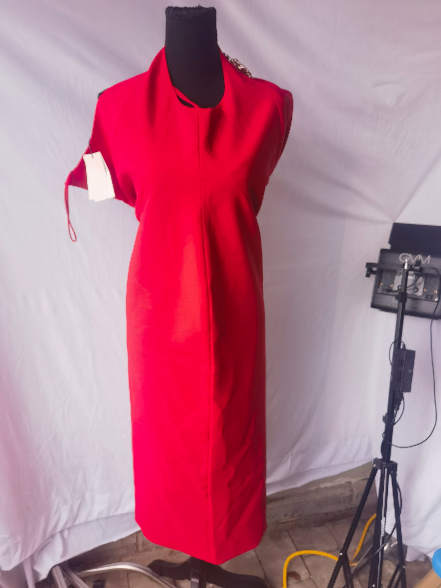 Women's Sexy Short Sleeve O Neck Rhinestones Bodycon Cocktail Party Dress Size M