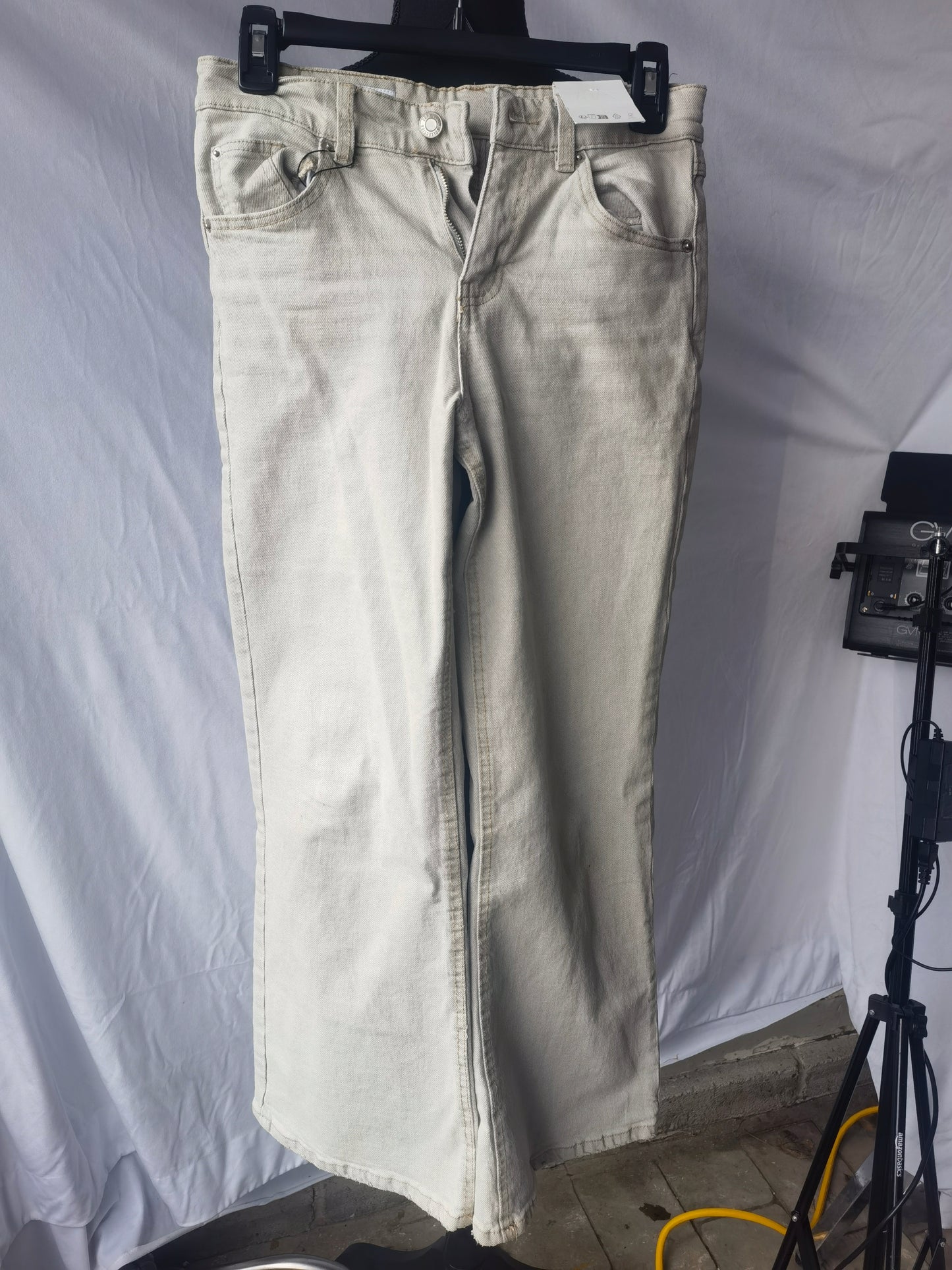 Alta Men Designer Fashion Slim Skinny Fit Stretch Denim Jeans Pants - Light Grey Size 11/12