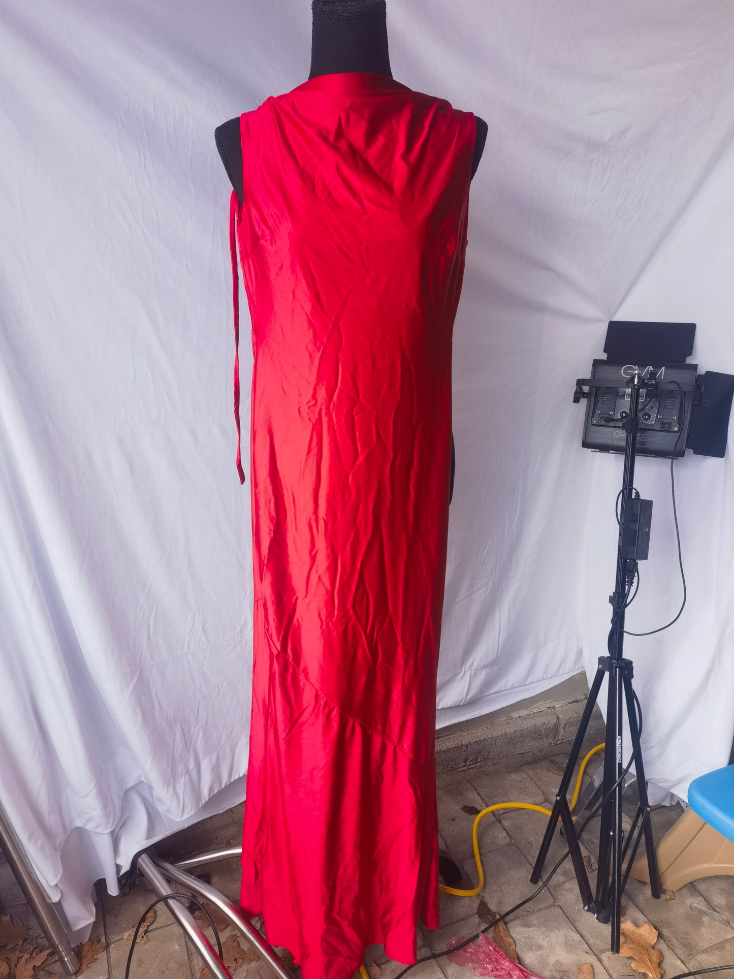 Oplxuo Women's Satin One Shoulder Wedding Guest Dress Sexy Ruched High Slit Long Maxi Dress Cocktail Evening Party Dresses Size S