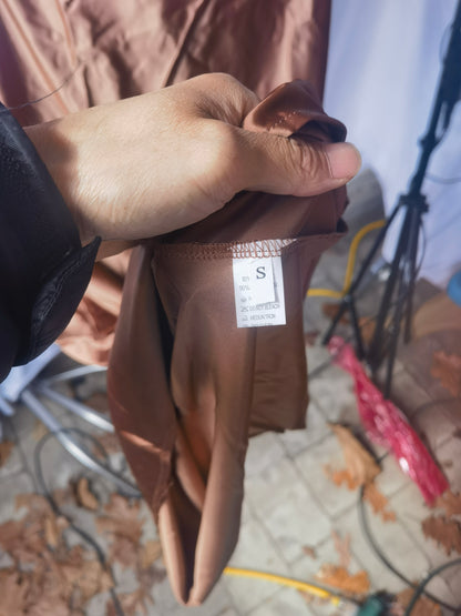 PRETTYGARDEN Women's Long Formal Satin Dress Mock Neck Sleeveless Side Slit Flowy Maxi Tank Dresses Size S