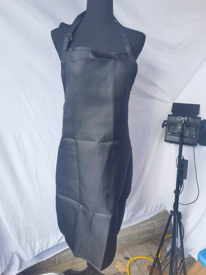 Betty Dain Ultimate Salon Stylist Apron, Lightweight Iridescent Nylon, Two Lower Pockets with Zippered Bottoms, Adjustable Snap Neck Closure, Waist Ties Worn Front or Back, Machine Washable, Black didn't find size on picture