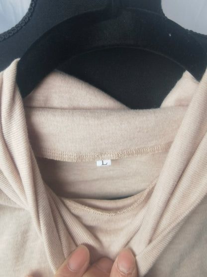 Mens Turtleneck Long Sleeve Shirts Turtle Neck Thermal Compression Shirts Stretch Warm Fleece Lined Tops Base Layer  size L