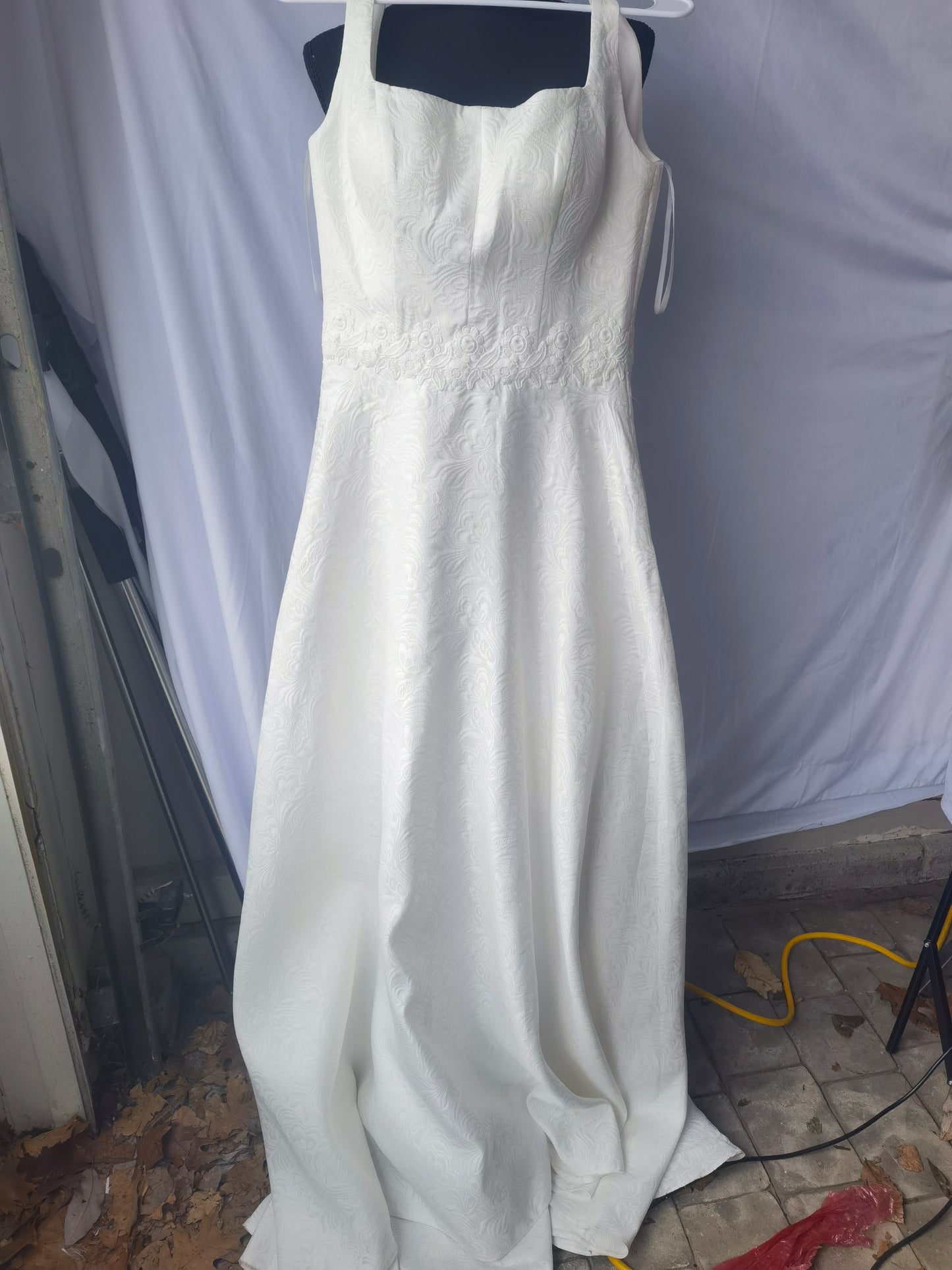 Wedding Dress for Bride 2024 Boho Beach Spaghetti Straps A Line V Neck Satin Bidal Gowns with Train Size No