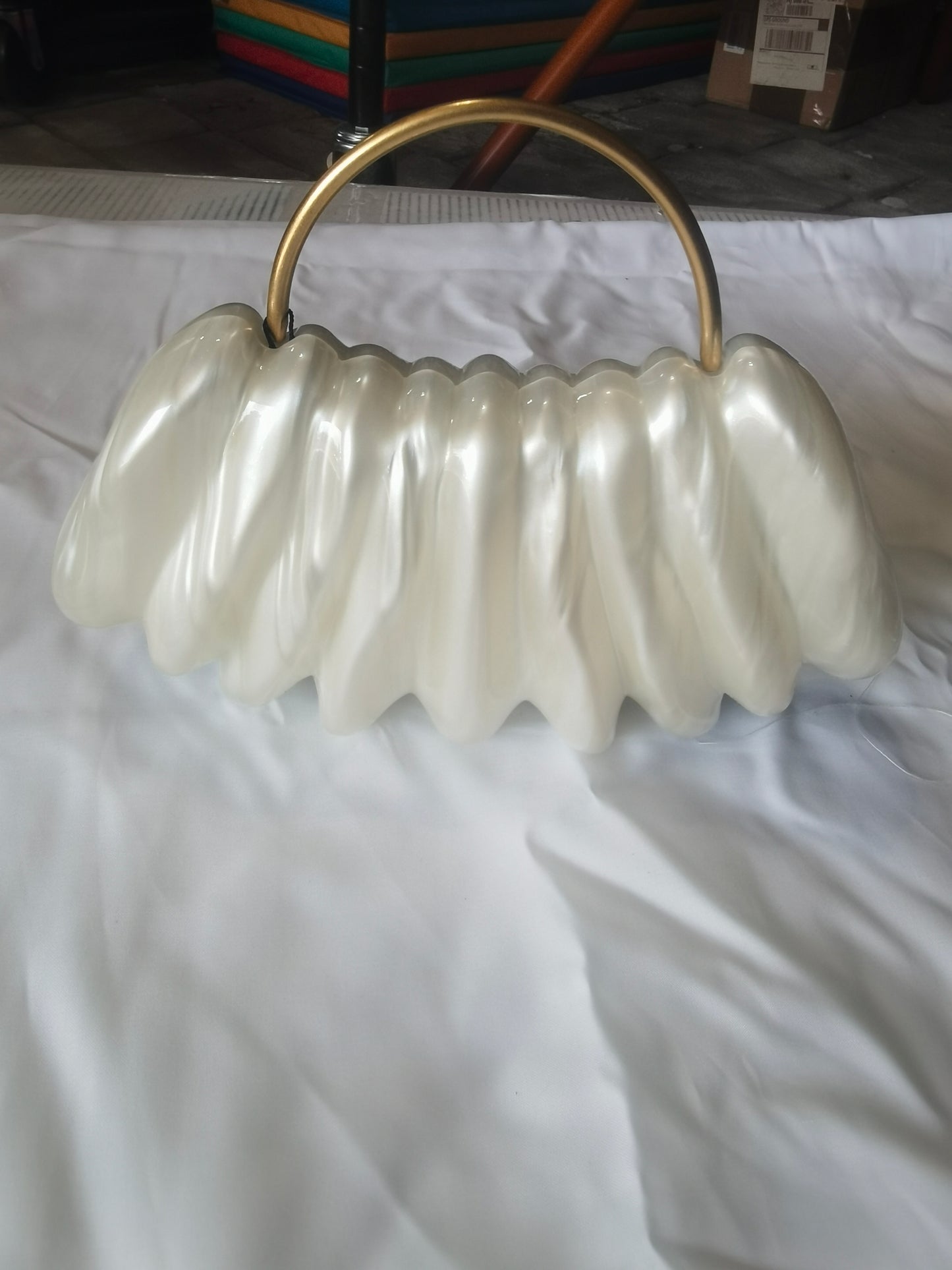 Women's white handbag