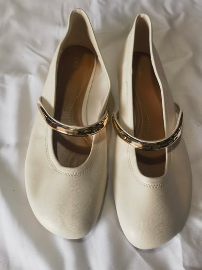 METAL STRAP BALLET FLATS Size 39