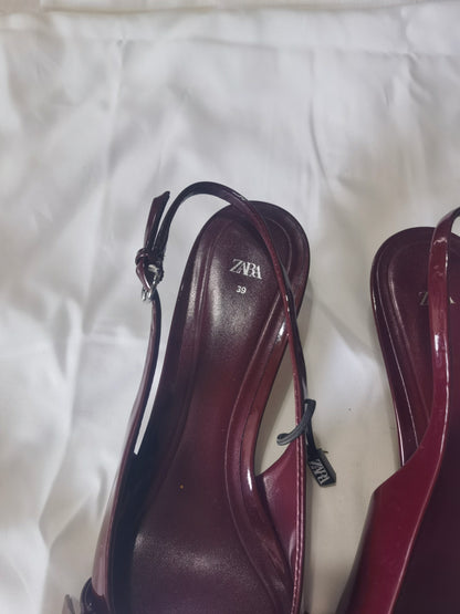 BUCKLE SLINGBACK SHOES  Size 39