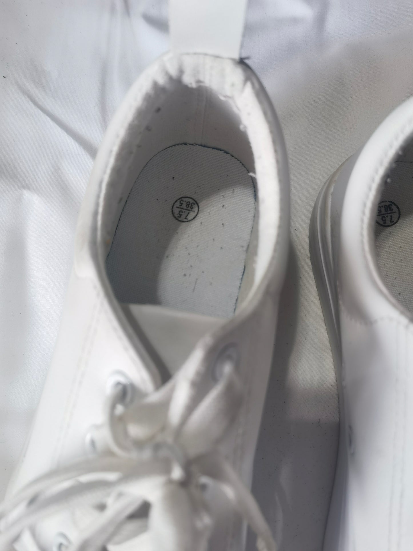 FRACORA Mens Canvas Shoes White Black Sneakers Low Top Lace Up Casual Shoes, Milk White Size 7.5/38.5