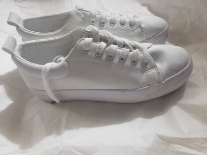 White Sneakers 8013 Casual Fashion Comfortable Classic Shoes for Walking size 9