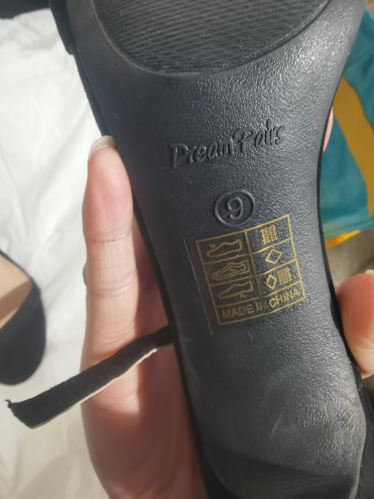 Dream Pairs High Heel Sandals Size 9 Black Open Toe Ankle Strap Women's Dress Shoes, New  size 9