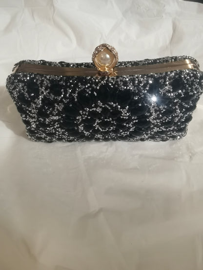 Women's black clutch