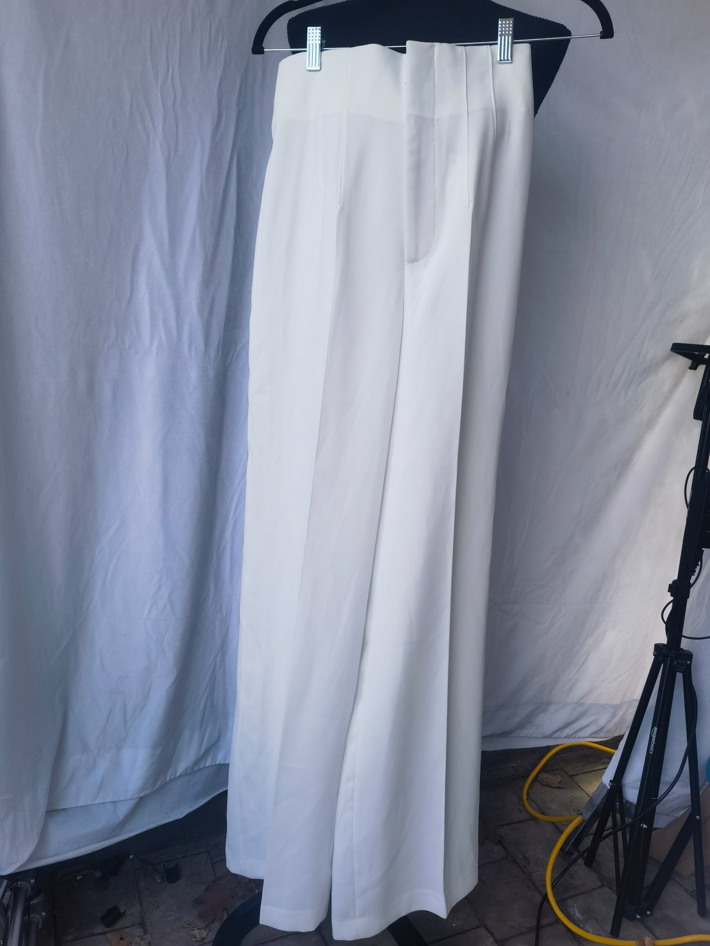 Women Drawstring Waist Wide Leg Pants High Waisted Wide Leg Pants Fashion Drawstring Elastic Trousers Comfy Straight Leg Long Pants with Pockets Womens Cropped Pants Casual Petite  size XS