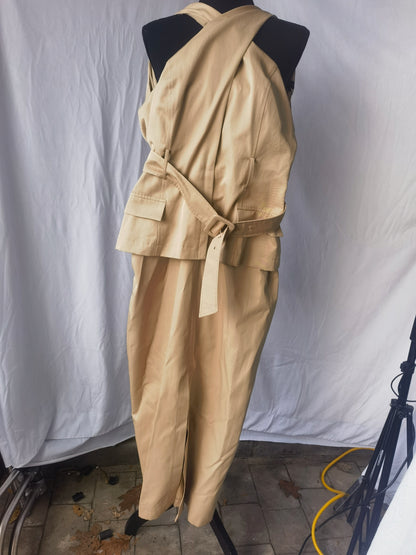 CROSSOVER BELTED MIDI DRESS size M