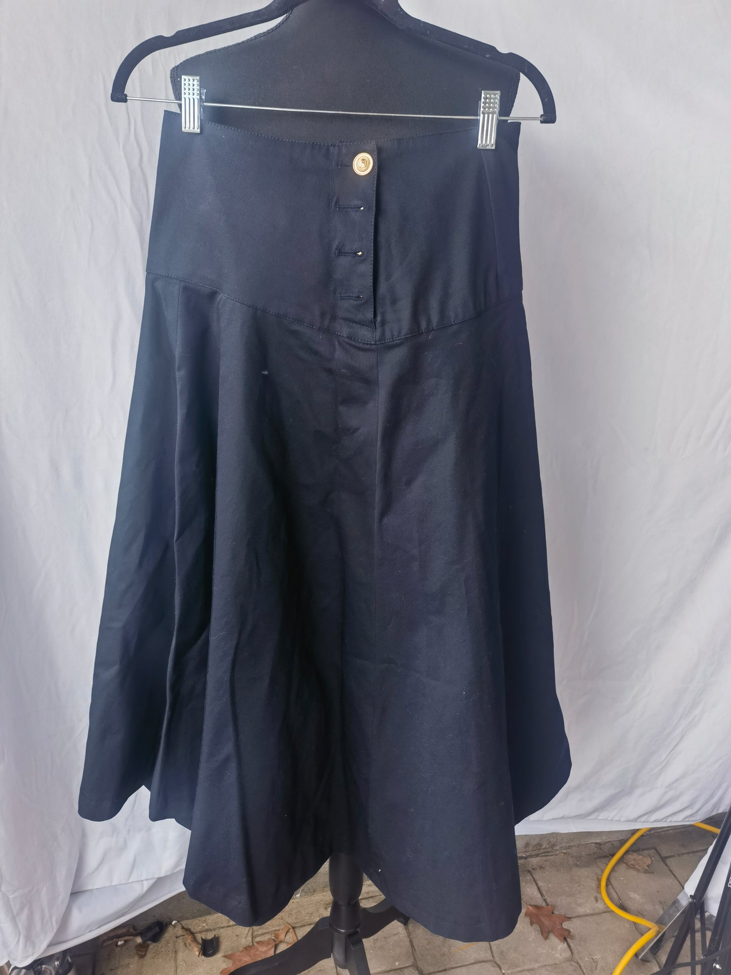 Women's high Waisted Elastic Waistband A-line Skirt, midi Casual Skirt, Long Skirt Size S