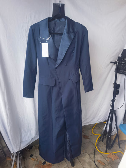 Men's Formalities Tuxedo Costume Morning Suit Vintage Hollywood Formal Tailcoat Slim Fit Peak Lapel Suit Tux Pants Tail Coat  Size No