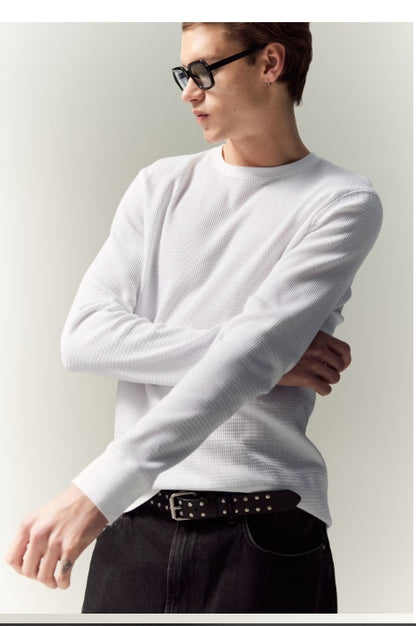 Camiseta en punto gofrado Slim Fit