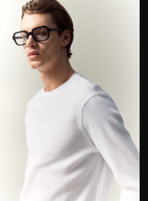 Camiseta en punto gofrado Slim Fit