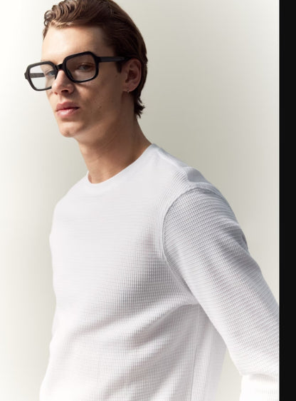 Camiseta en punto gofrado Slim Fit