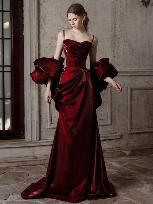 Women's Rose Red Long Dress