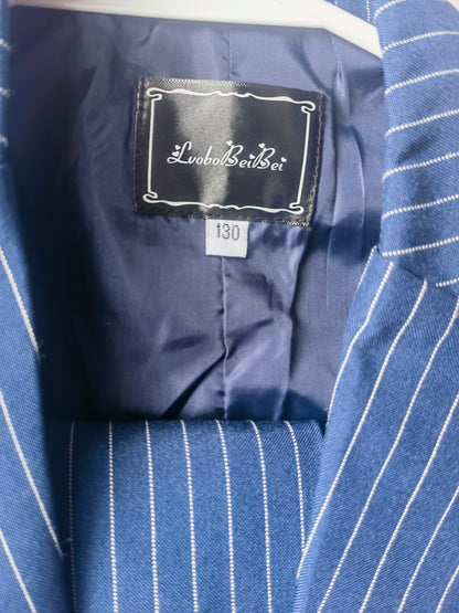 Children's vertical striped suit, pants size 130