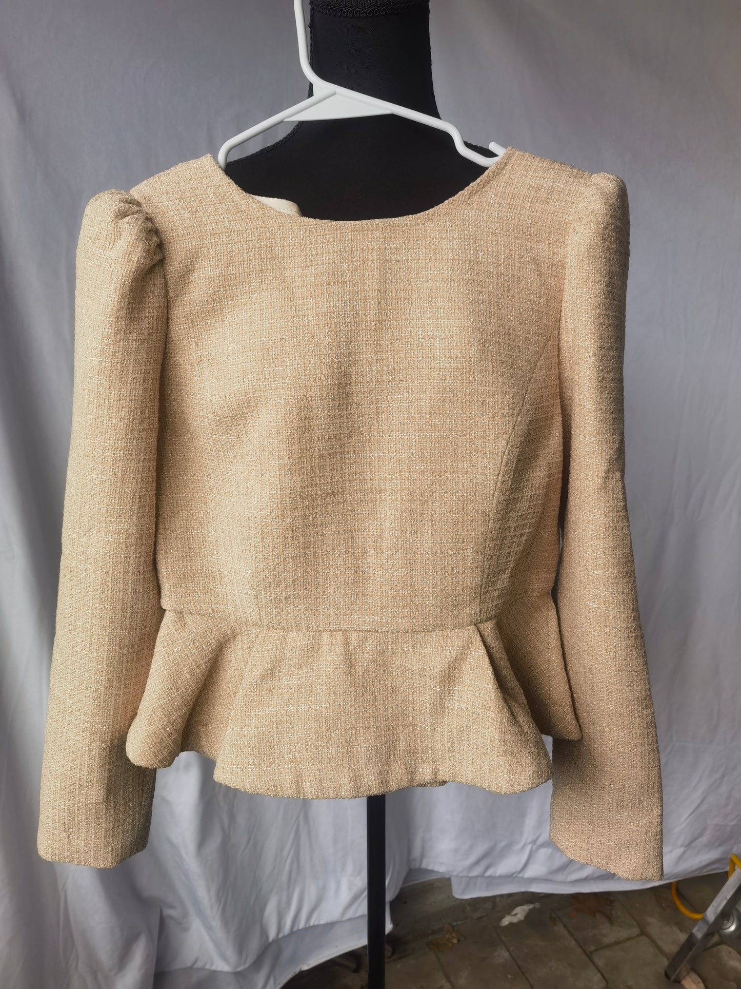 Chiquease Women's Solid Color Button Decorative Square Collar Long Sleeve Overcoat  Size S