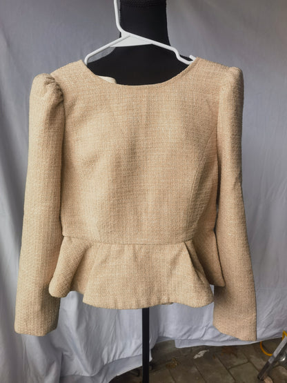 Chiquease Women's Solid Color Button Decorative Square Collar Long Sleeve Overcoat  Size S