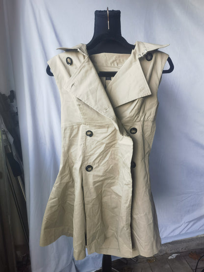 Women's Trench Sleeveless trench coat dress Size M